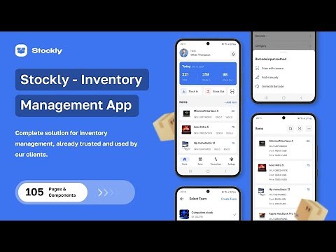 Stockly - Comprehensive Inventory Management App (Fully working) #flutterflow