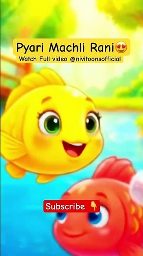 Machli Rani Chapak Chapak! 🐟🌈 Best Hindi Rhyme 2026 #Shorts #Nivitoons