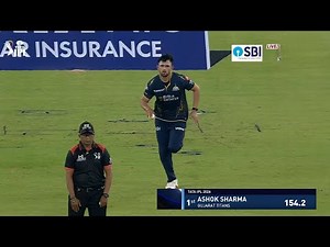 Watch : Ashok Sharma 154 KMPH Fastest Ball Today vs RR | Ashok Sharma Bowling Today vs RR