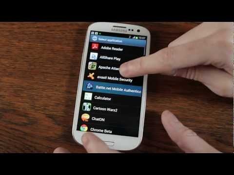 How To change Samsung Galaxy S3 Lock Screen Shortcut Icons TouchWiz 5 - Androidizen