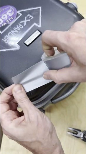 Cracked luggage? Watch how I brought this suitcase back to life. #luggagerepair #DIYfix #travelhacks