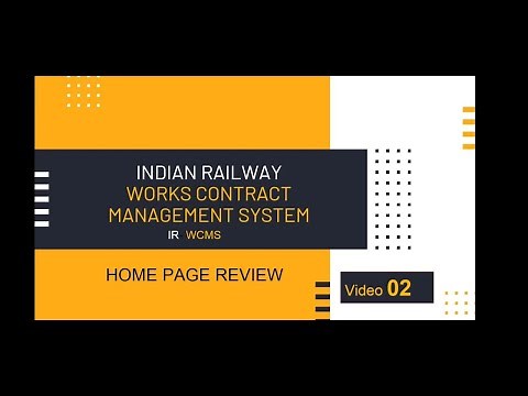 Introduction to IRWCMS Part 2 | Lecture 2 | IRWCMS | Works Contract Management System | By SundarRam