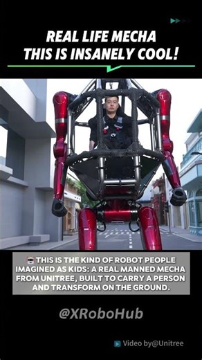 🔥🤖 Unitree GD01: World’s First Rideable Mecha Is REAL! #robot #mechanic #unitree #humanoid #ai