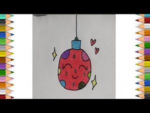 Christmas ornament Drawing | Easy Drawing | #christmas