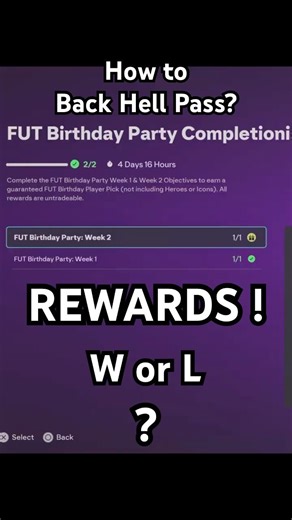 FC 26 Back Hell Pass (Bring The Cake) FUT Birthday Party Completionist Reward #FC26