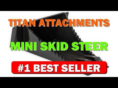 Titan Attachments Mini Skid Steer Stump Bucket Attachment, Stump Bucket for Compact - B075G1RKGR