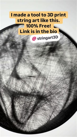 Turn photos into string art you can 3D print. Link is in the bio! #3dstringart #3dprinting #bambulab @BAMBULAB Official @Makerworld