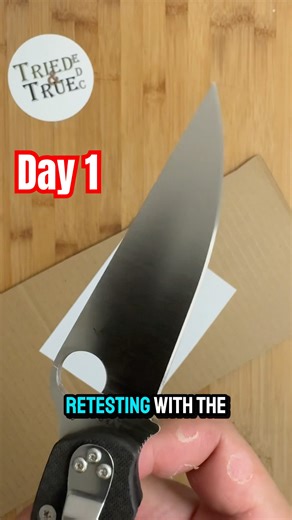 Retesting Day 1️⃣: Spyderco Military 2 S90V #triedandtrueedc #testing #spydercoknives