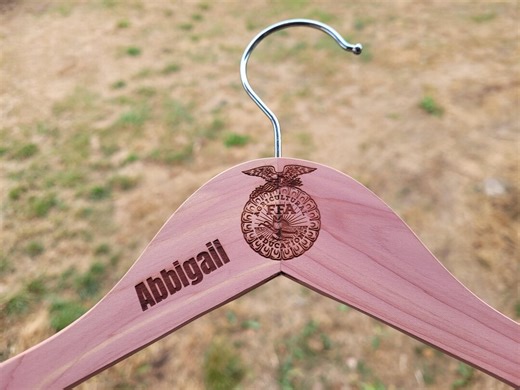 Custom Cedar FFA Jacket Hanger - Emblem - Name - Affinity & FFA Licensed - Etsy