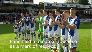 Thousands of fans have paid tribute to the former Bristol Rovers Chairman Geoff Dunford. He died last Saturday after having a long-term illness. | BBC Bristol