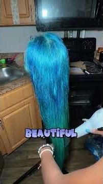 Blue CANDY Wig 🩵🍬💙 & DYE TUTORIAL, I absolutely love this color! You turn into Elsa overnight 💋