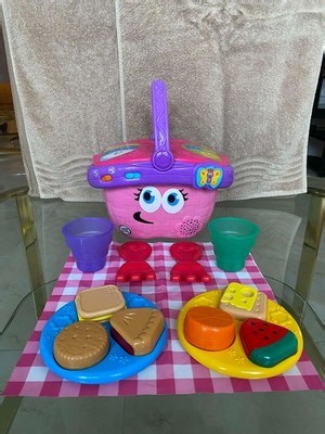 Leap Frog Picnic Basket Learning Shapes Preschool Toddler Music Pink MINT GREAT | eBay