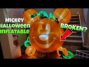 😲 We Got a BROKEN Mickey Mouse Halloween Inflatable from Sam’s Club?!