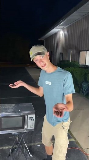 What happens when you put batteries in a microwave??