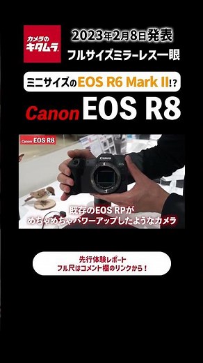 EOS R8を先行レビュー！EOS R6 Mark IIから継承した高性能なAFやEOS RPとの違いをご紹介！#shorts