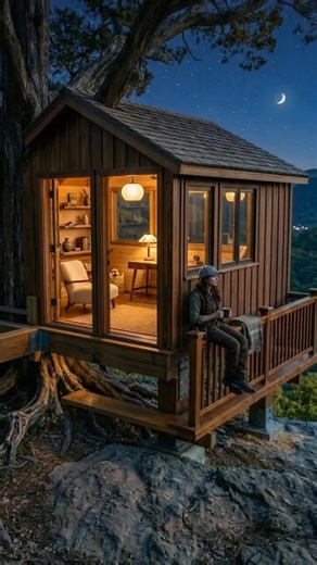 I Built a Treehouse on the Edge of a Cliff