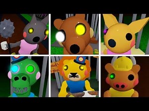 ROBLOX PIGGY ALL CUSTOM CHARACTERS JUMPSCARES - Roblox Piggy Showcasing