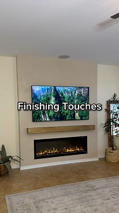 Installing the TV, Mantel and @touchstonehomeproducts Fireplace to wrap up this present for Christmas! . Merry Christmas Eve everyone! If you’re spending this Christmas (in AZ) and you don’t have your stocking hanging above a fireplace, send us a DM and we’ll make sure you do for 2025! . #booknow #electricfireplace #fireplace #mantel #stockings #holidaydecor #accentwall #romanclay #buildout #builtins #christmas #designinspiration #walldecor #designideas #livingroomdesign #interiordesign #inspo |