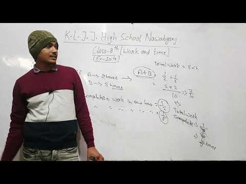 Class 8th Maths Ex. 10.4 Work & Time