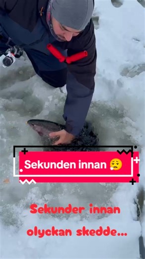 Skogskurden on Instagram: "Detta var sekunder innan olyckan skedde! Livet hänger här på en tunn och skör tråd. Januari är den svåraste månaden för alla som skapar content och älskar foto/film. Här kommer en video från isfisket och om du har lust skulle det betyda halva världen för mig om du lämnade en tumme upp 🙏🤝 Hoppas du har en helt fantastisk helg och skitfiske på dig om du dessutom lämnar en kommentar här nedan! Sho så länge! 🎣👊 . . . #fiske #isfiske #icefishing #shithappens #skitfiske 