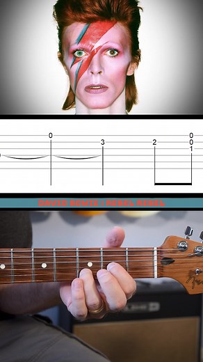 Learn Rebel Rebel Guitar Riff with David Bowie | Guitar Tabs