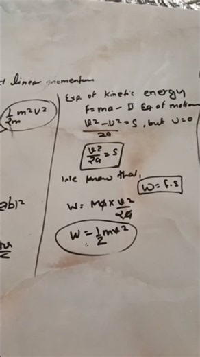 Relation between kinetic energy and linear momentum.