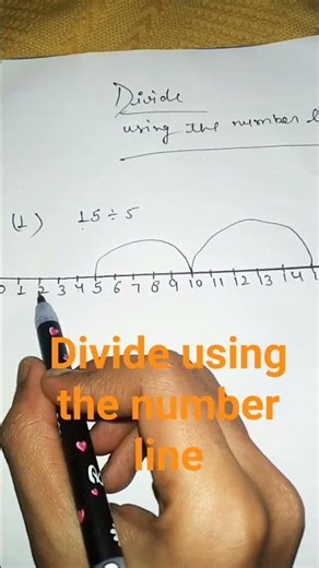 Divide using the number line in the simple way#easymathematicswithahad#shorts
