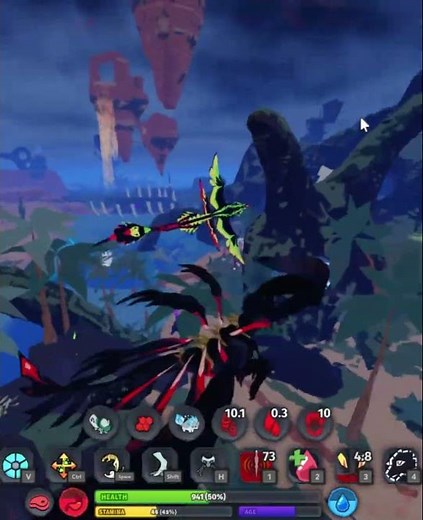 Hallucinix vs Zwevealisk aerial fight | Creatures of Sonaria Roblox
