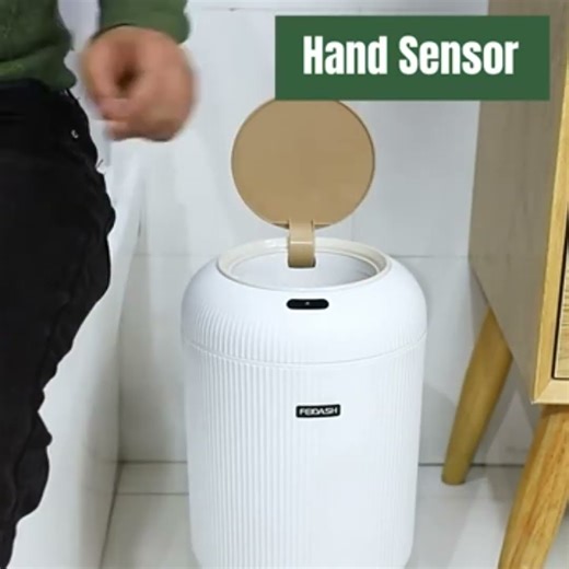 Automatic Trash Can with Lid, Small Plastic Smart Trash Can, Motion