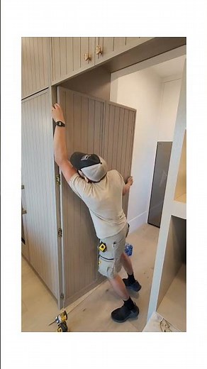 Hidden pantry door with Soss hinges