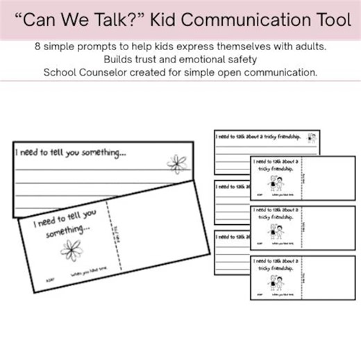 Can We Talk Notes for Kids | Printable Communication Notes | Student Check-in, Counselor, Teacher, Parent Resource for Feelings and Emotions - Etsy Canada