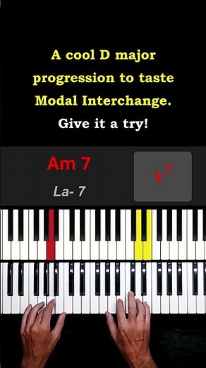 Cool D Major Chord Progression with Modal Interchange - Piano Tutorial