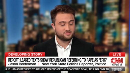 110K views · 2.4K reactions | "These were people who were embedded in party politics. They're chosen among their peers to really represent the future generation of the GOP." Jason Beeferman, the Politico reporter on the hundreds of racist and hateful text messages he uncovered from leaders of the Young Republicans, including one that said quote "I love Hitler" and another that called Black people monkeys. #OutFrontCNN #News | Erin Burnett OutFront | Facebook