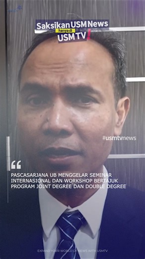USM TV | Pascasarjana UB Go Global Saksikan berita selengkapnya hanya di YouTube chanel"USMTV" #usmnews #usmtv #universitasbrawijaya #pascasarjana | Instagram