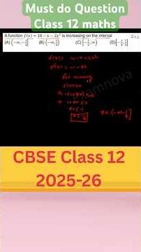 Class 12 Maths MCQs | High Scoring Questions for Boards