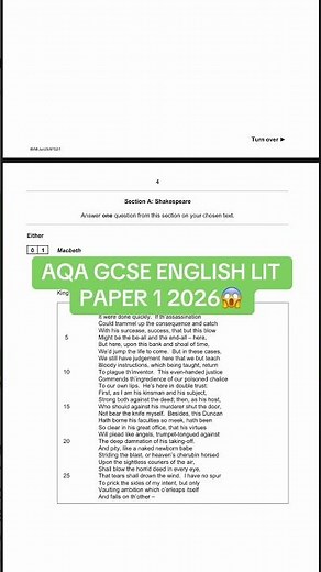 AQA GCSE English Literature Paper 1 2026
