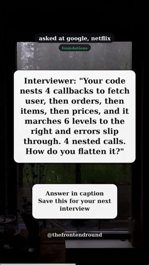 Escape callback hell with async await | frontend interview
