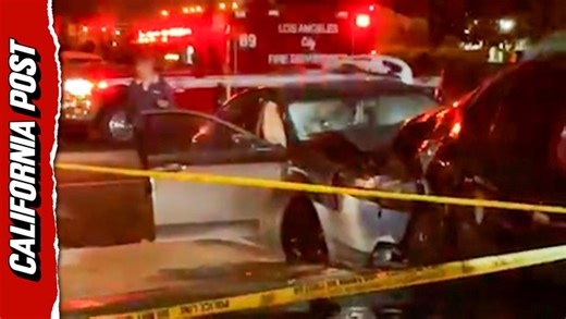 Scene footage shows aftermath of suspected DUI crash in North Hollywood that left two pedestrians dead
