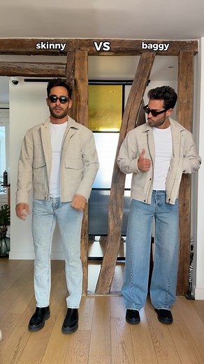 137K views · 682 reactions | Skinny jeans or baggy jeans? Vote in poll Follow for #styling #fashion #outfits #mensfashion | Raphaël Spezzotto-Simacourbe | Facebook