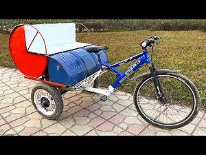 TOP DIY IDEAS | Make a unique electric tricycle from a bicycle and an iron barel!