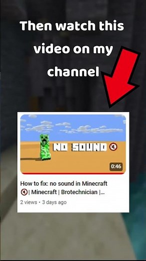 No Sound In Minecraft? How To Fix It under 10 seconds | 100% working | #minecraft #subscribe #shorts