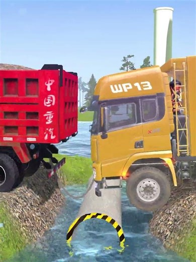 Mudrunner gameplay with speed bumps P436 #mudrunner #simulator #speedbumps #truck #spintires