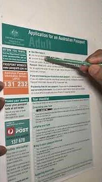 Very easy trick to filling an Australian passport form. Watch my video for full details