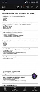 Multiple Choice Questions on the Communication ProcessWhat is... | Filo