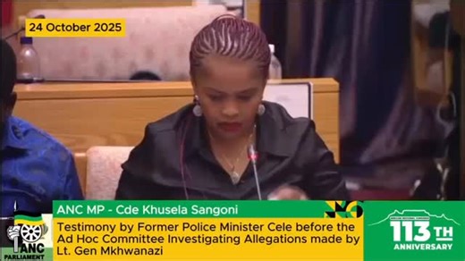 322 reactions · 8 comments | [WATCH] ANC MP, Cde Khusela Sangoni, started her engagement with former Minister Cele by appreciating his frank testimony and accountability. She asked about the infiltration of criminal syndicates within SAPS. #AdHocCommittee | ANC Parliament | Facebook