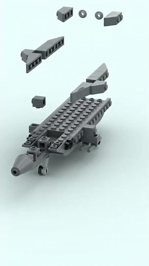 Lego (MOC) F-15 Strike Eagle Mini jet build (319)