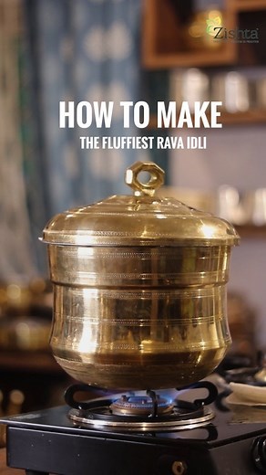 42K views · 21 reactions | Here's how you can make the softest Rava Idlis in our Brass Idli Vessel! What better way to start your hot steaming Rava idli paired with a lip smacking chutney. Order your Idli Pathram today from www.zishta.com . . . . . #Zishta #zishtatraditionalproducts #Brass #Idli #Idlipathram #breakfast #fluffy #rava #idli #southindianfood #southindianbreakfast | Zishta | Facebook