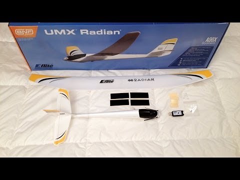 E-Flite UMX Radian BNF with AS3X Technology Unboxing, Maiden Flight, and Review