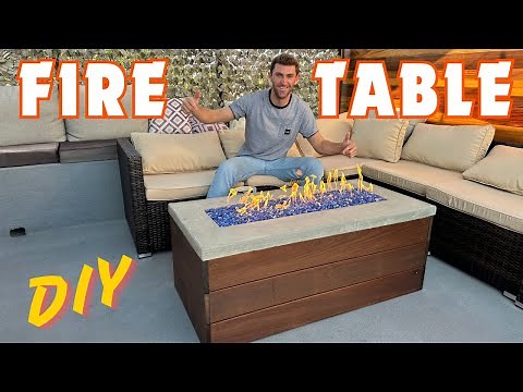 DIY Concrete Fire Table