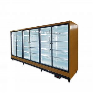 [Hot Item] Vertical Supermarket Commercial Fruit Display Island Display Showcase Freezer